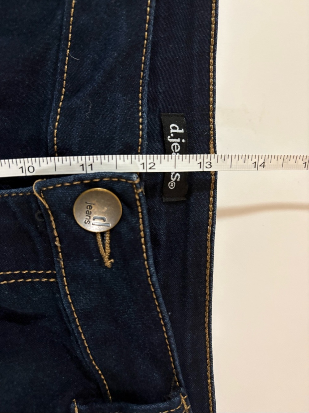 d.jeans Dark Indigo Skinny Jeans with Contrast Stitching - Picture 9 of 11